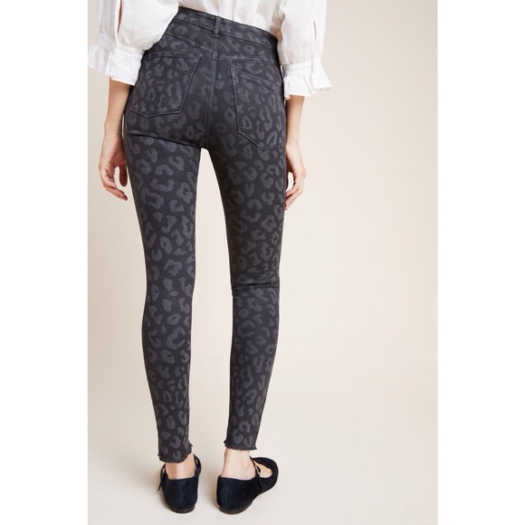 Anthropologie DL1961 Farrow Ankle Leopard High-Rise Instasculpt Skinny Jean 31 - Picture 3 of 14